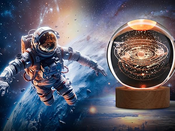 JANARARY SOLAR SYSTEM CRYSTAL BALL NIGHT LIGHT FOR KIDS ROOM DECOR