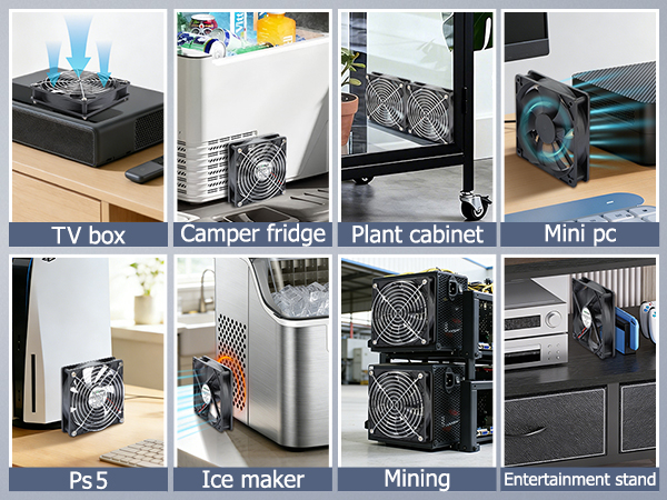 5v usb cooling fan for tv box camper fridge planet cabinet mini pc ps5 ice maker server rack amp