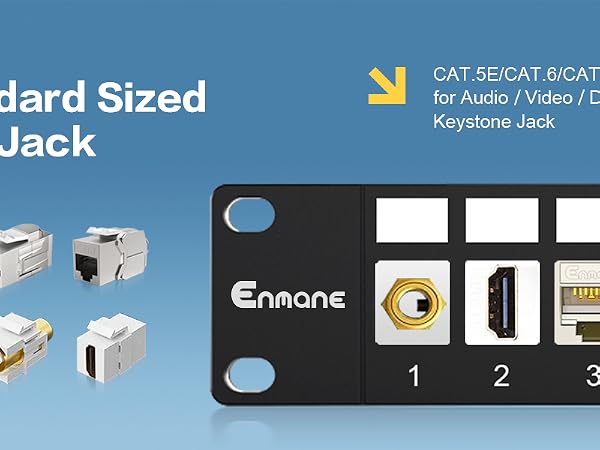 Blank keystone patch panel