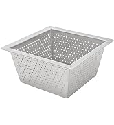 Leyso Stainless Steel Floor Sink Top Hang Basket Strainer Sink Drain Cover 10” x 10” x 4-3/4” for...