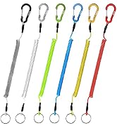 Booms Fishing T04 Fishing Lanyards Fishing Tool/Pole Safety Coil Lanyard Retractable Wire Inside ...