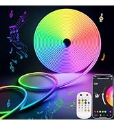 Lamomo RGB Neon LED Strip Lights, 16.4Ft Led Neon Rope Lights with App Remote Control, Music Sync...