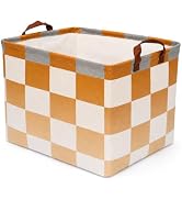 Waterproof Storage Basket with Handles Collapsible Storage Bin (Checkboard) | Cube Shelf Organize...