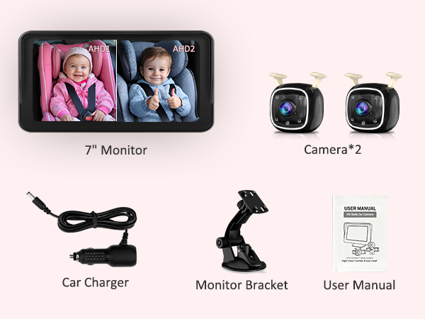 Easy No-Damage Install Ideal Car Seat Monitor for Parents and Pet Owners
