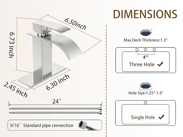 1 hole sink faucet