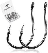 FishTrip Octopus Baitholder Fishing Hooks, 50/100pcs Bait Holder Hook Sharp Double Barbed High Ca...