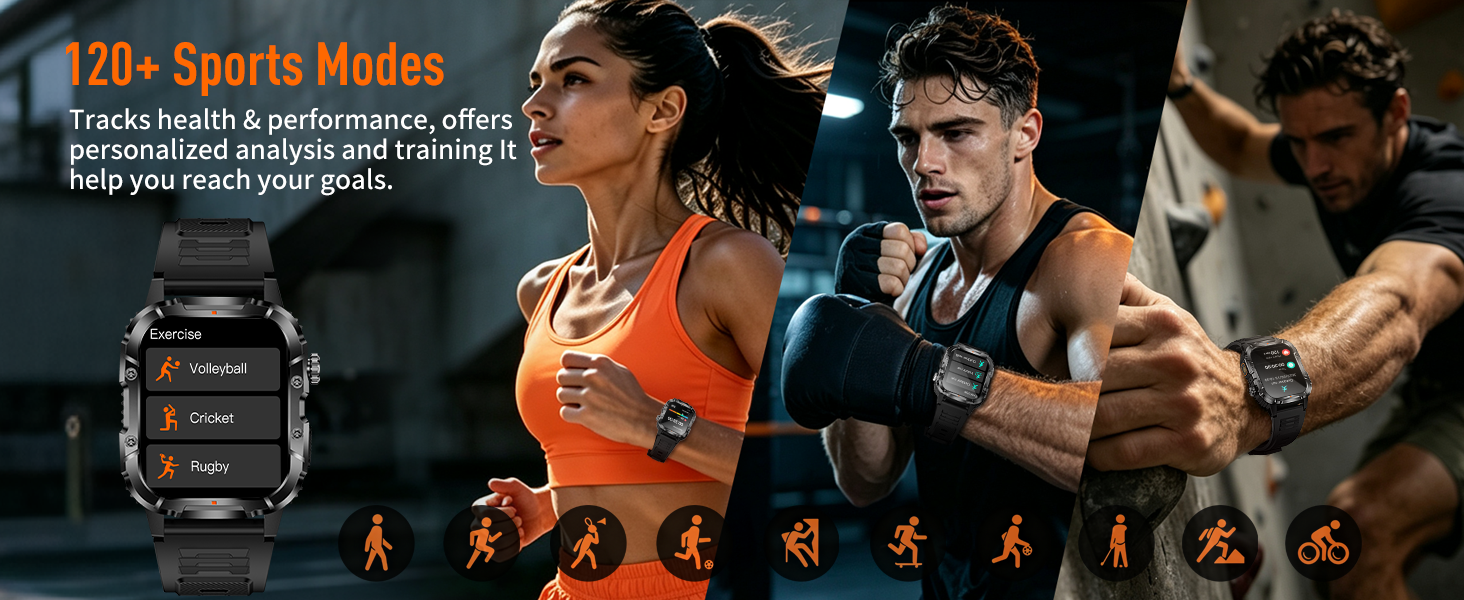 120+ Sports Modes Smart Watch