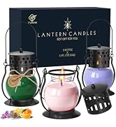 Scented Candles for Home, 3 Pack Fall Candle Set Natural Soy Wax, Retro Lantern Candles Autumn Gi...
