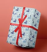 RiukRaiu Christmas Wrapping Paper for Kids Adults - Blue Winter Forest and Reindeer, Polar Bears,...