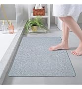 Yancorp Ultra Thin Bath Mat & Rug Rubber Backed Non-Slip Bathroom Mats, Quick Dry Shower Rugs Und...