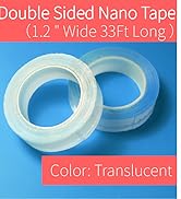Double Sided Nano Tape Heavy Duty(2 Roll Total 33FT), Multipurpose Removable Mounting Tape Adhesi...