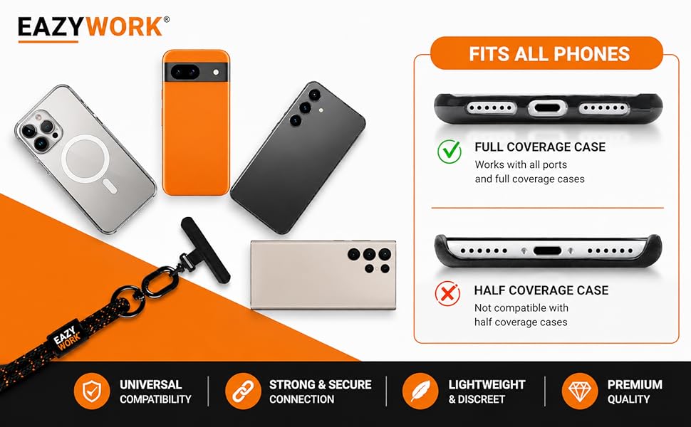Keychains Over The Shoulder Phone Holder For Elderly Around Neck Crossbody Lanyard Walkie Talkie