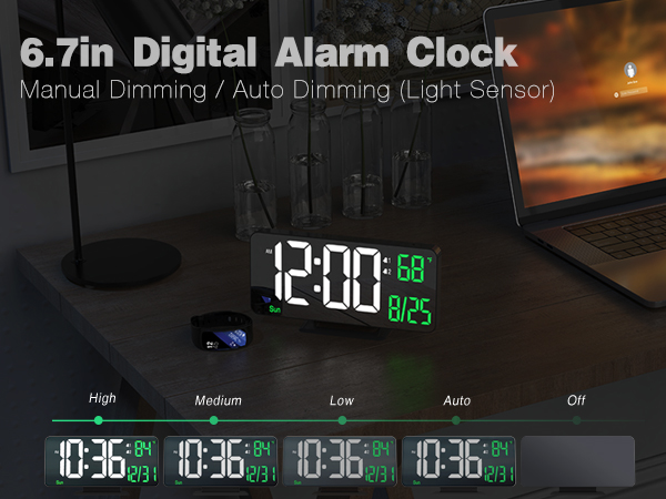 led clock with dimmer