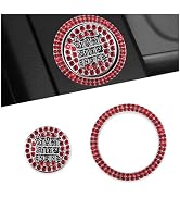 Bling Push Start Button Cover Compatible with Audi,Romantic Rhinestone Engine Start Button Cover ...