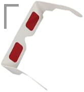 Othmro Red-Red 3D GlassesCarboard Frame White Resin Lens 3D Movie Game-Extra Upgrade Style 20pcs