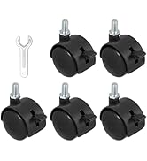 PATIKIL Office Chair Wheels Replacement 1.5", 5 Pcs Nylon Heavy Duty Office Furniture Casters Whe...