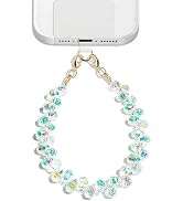 NUBYYA Lostars Handmade Gemstone Beaded Phone Wrist Strap with Tether Tab – Detachable Hands-Free...