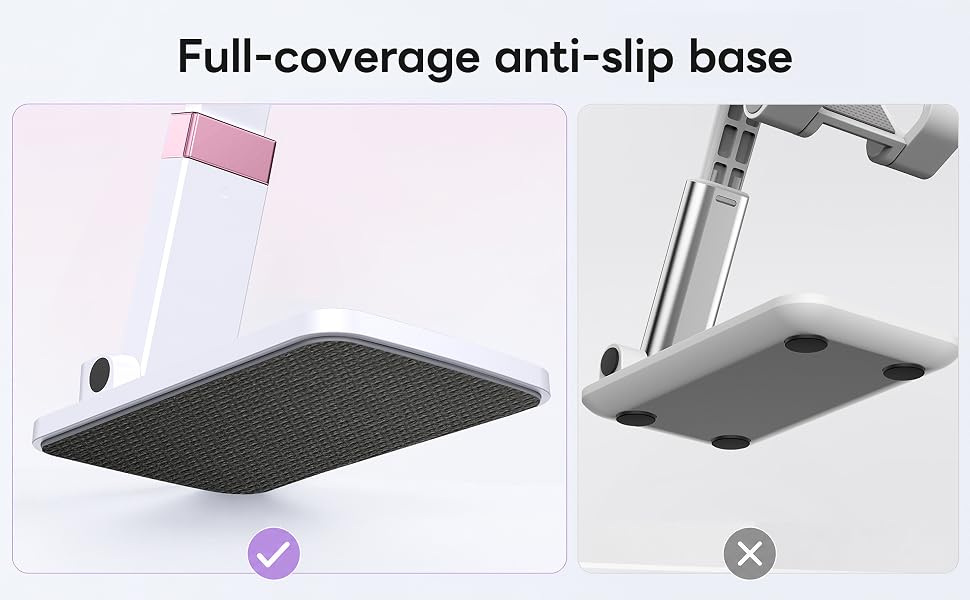 iPhone stand with full anti-slip base