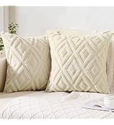 Pallene Soft Faux Fur Throw Pillow Covers 18x18 - Plush Short Wool Velvet Decorative Pillow Cover...