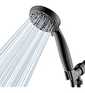 Hand Held Shower Head, High Pressure 6 Spray Mode Handheld Showerhead, Matte Black Shower Head wi...