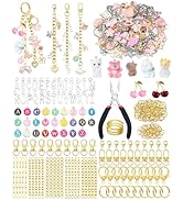 FIVEIZERO 387Pcs Charms Lip Gloss Keychain Making Kit, Charm Making Kit, Bag Charm Kit, Keychain ...