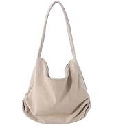 ALUWU Corduroy Tote Bag for Women Canvas Shoulder Handbags Cute Large Purse