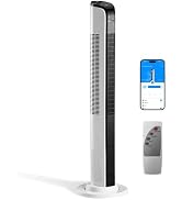 Winado 42" Tower Fan for Bedroom, Smart Floor Fan with App & Remote Control, Digital Display, Adj...