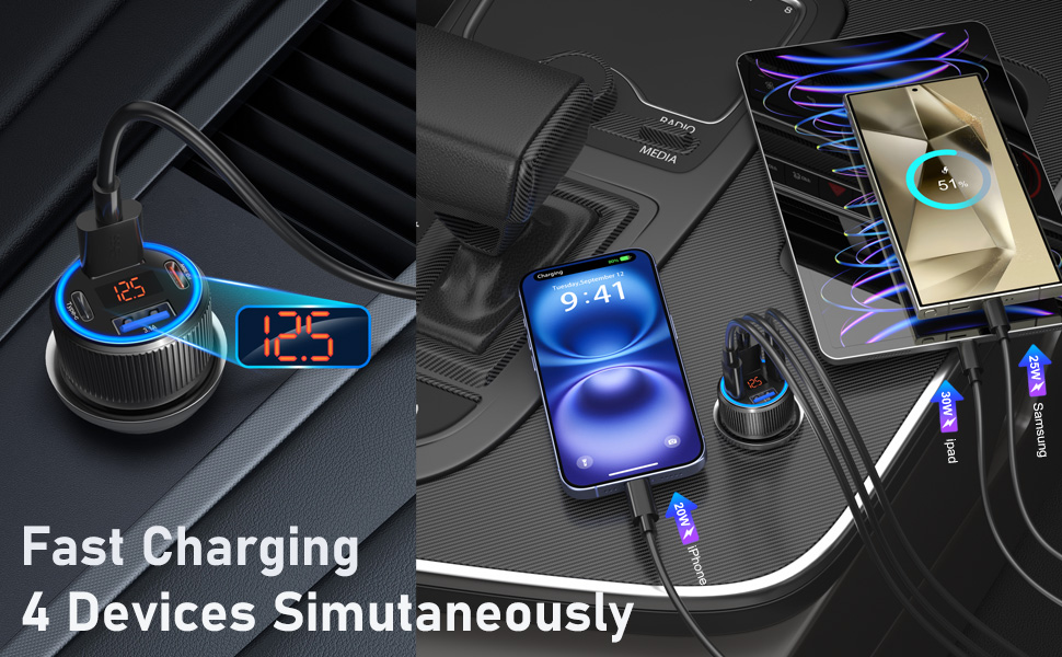 car usb charger multi port