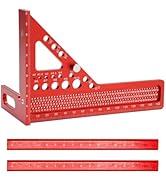 3D Multi-Angle Measuring Ruler, 22.5-75 Degree Measuring Ruler with Angle Pin, Premium Carpenter ...