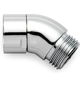 JASYA Shower Head Elbow Adapter, All Metal Handheld Shower Head Elbow Adapter Shower Arm Angle Ad...