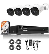 TIGERSECU 5MP 8-Channel 4 Cameras DVR Security Bundle