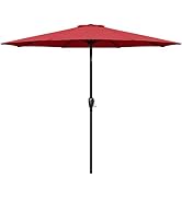 Simple Deluxe 9' Patio Umbrella Outdoor Table Market Yard Umbrella with Push Button Tilt/Crank, 8...