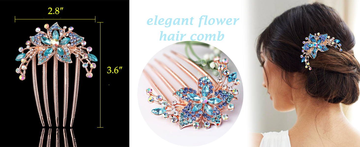 Flower rhinestone hair accessories