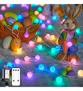JMEXSUSS 100 LED Connectable Globe String Lights Indoor, 33ft Multicolor Fairy Lights Plug in wit...