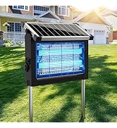 Solar Bug Zapper Outdoor, 4500V Rechargeable Waterproof Mosquito Killer with Solar Panel Sensor, ...