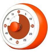 Noubnea Visual Timer, 60 Minute Timer Silent Countdown Clock for Kids Homework, Classroom Time Ma...