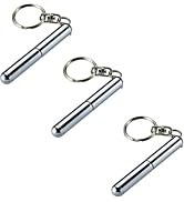 3Pcs Silver Retractable mini pen made of stainless steel Metal Tool Pen Retractable pocket pen ke...