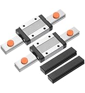 uxcell 2pcs MGN12 100mm Linear Guide Rail with 2pcs MGN12H Sliding Carriage Block Bearing Steel a...