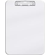 Hongri Plastic Clipboard, White Clipboard Standard A4 Letter Size Clipboards for Nurses, Students...