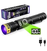 DARKBEAM Flashlight UV Black Light 395nm, LCD Digital Display Super Bright LED Ultraviolet Light ...