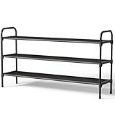 Kitsure Extra-Long Shoe Rack for Closet, Shoe Organizer for Front Door Entrance, Stackable Shoe S...