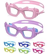 YLKJSWIM Kids Swim Goggles 2 Pack for Kids Toddlers 3-10, Anti Fog/UV Leakproof Clear Pool Swimmi...