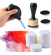 Briartw Alcohol Ink Blower Applicator Tool Set, Include 1 Round Blending Tool,1 Air Blower Mini I...