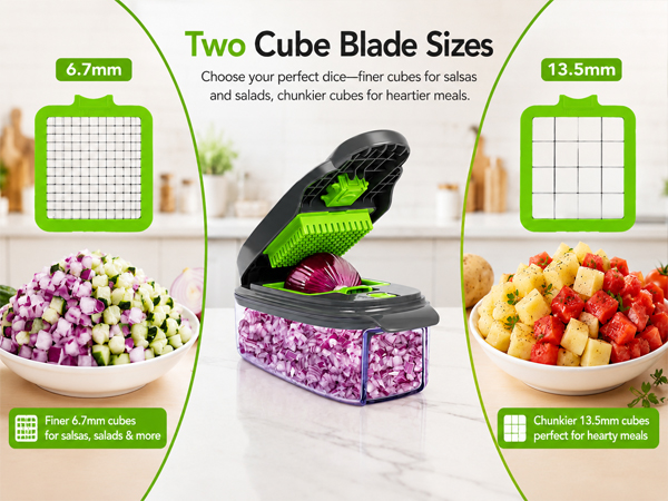 Fine and large cube dicing grids