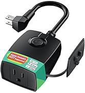 Meross Outdoor Dimmer Plug for String Lights, IP44 Smart Outlet Works with Alexa and Google Home,...