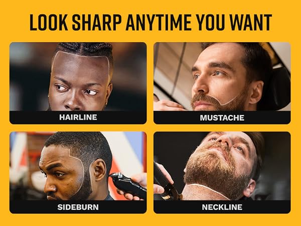 Easy to Use - For Hairline, Mustache, Sideburn, Neckline