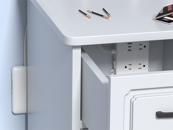 in-drawer outlet