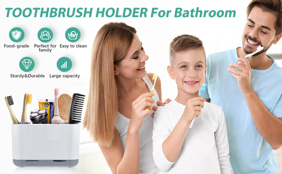 large bathroom toothbrush caddy