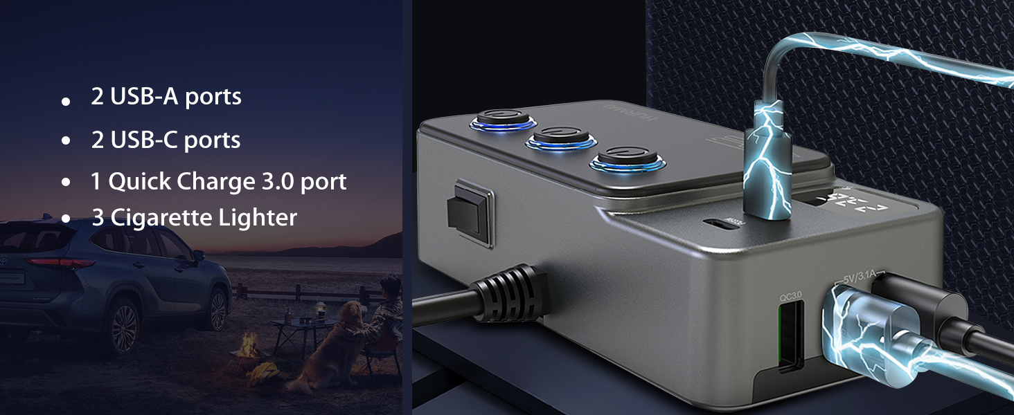 Cigarette Lighter Splitter