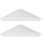 evron Wall Mount Corner Shelf,Easy to Install Metal Front Floating Corner Shelves with Self-Adhes...